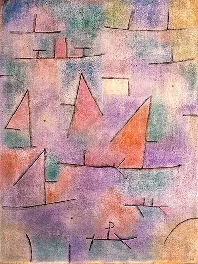 Hafen mit Segelschiffen Paul Klee